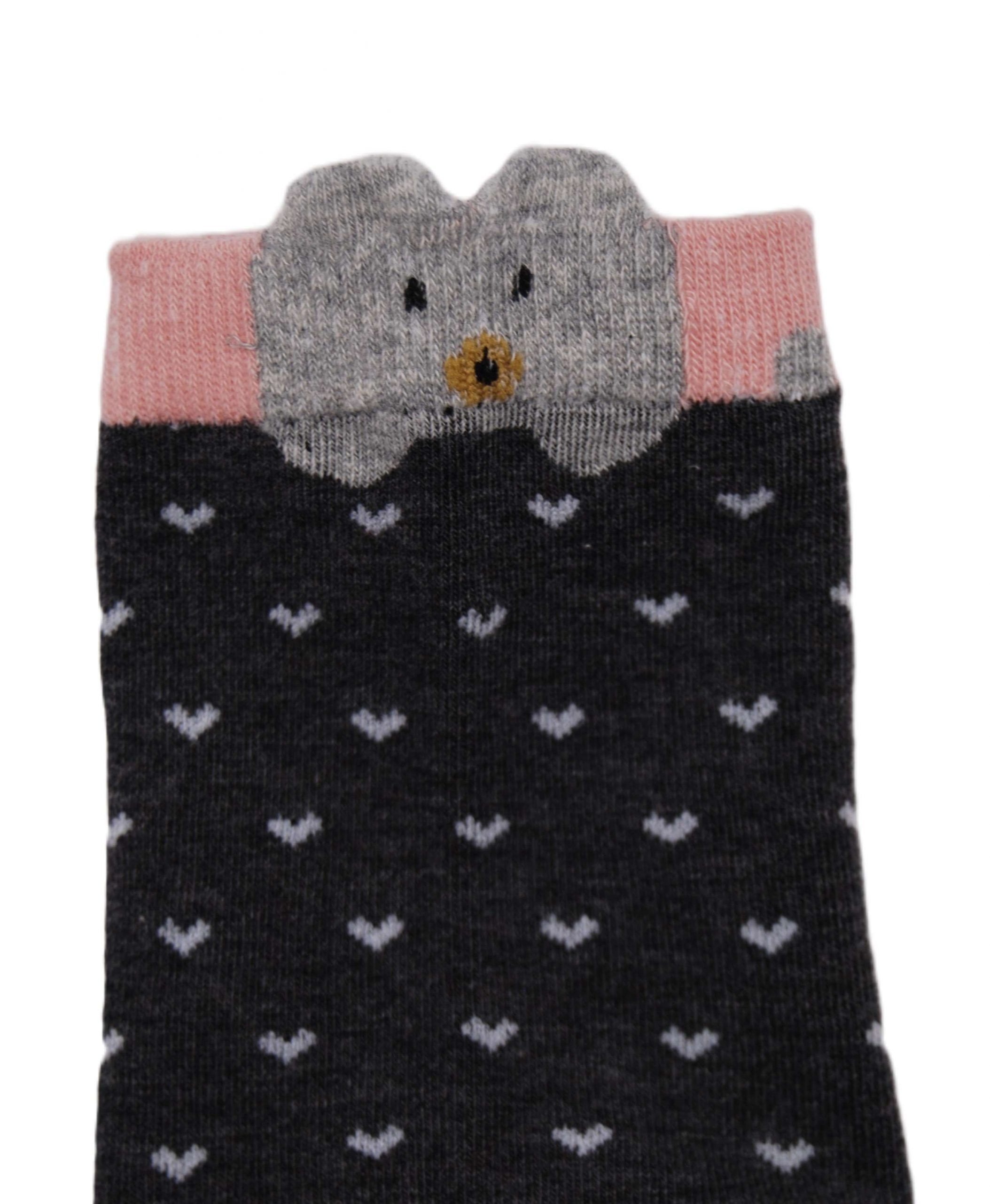 Calcetín orejitas gris oscuro (2)