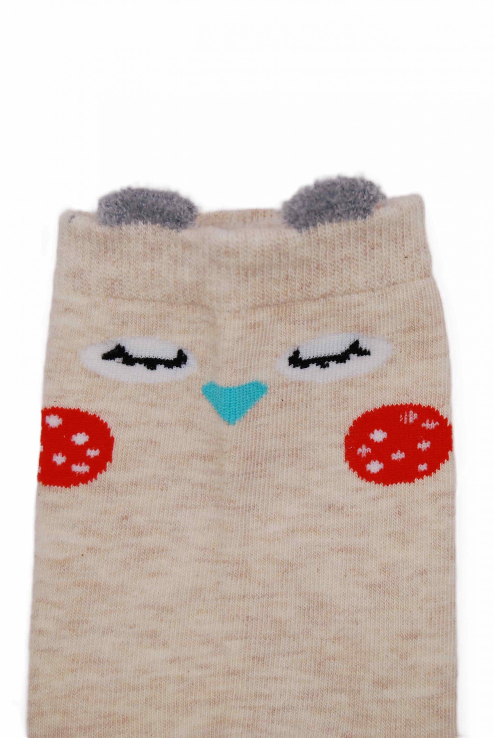 Calcetín orejitas búho azul